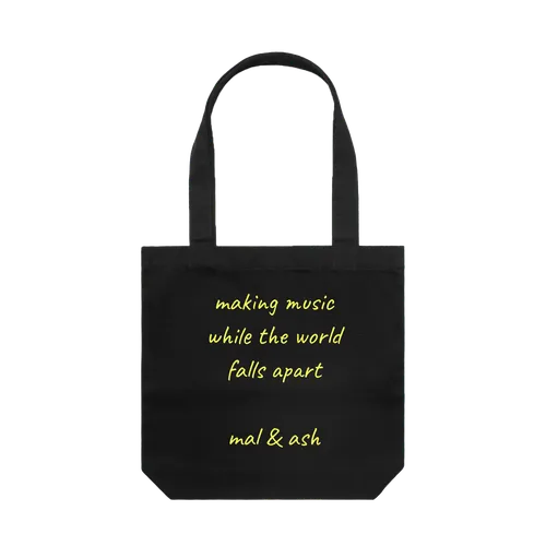 Making Music While The World Falls Apart Tote Bag